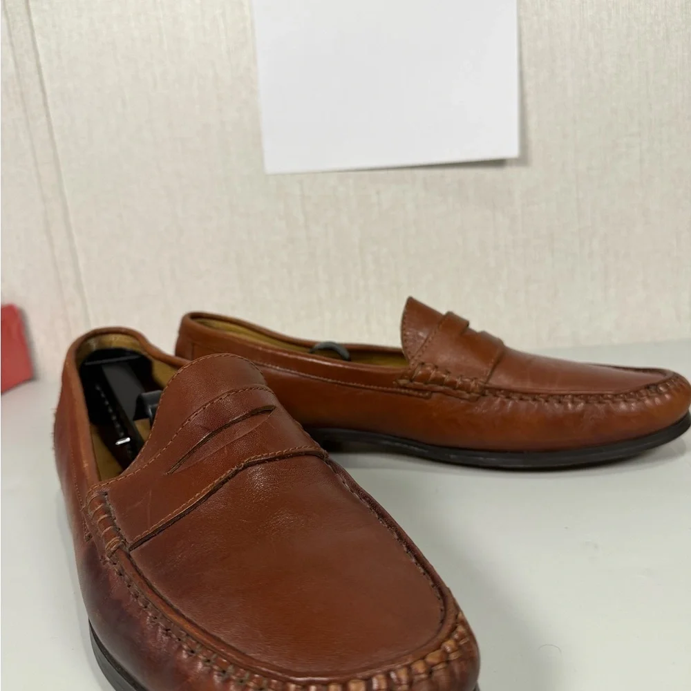 Bill Blass Men's Leather Loafers Brown‎ Size 12 D